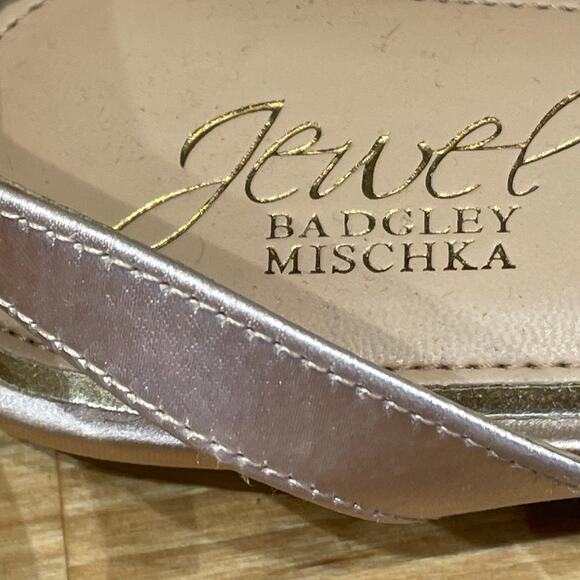 Jewel Badgley Mischka Ohara Minimalist Crystal Adorned Flat Size 7.5 New No Box - Picture 5 of 7